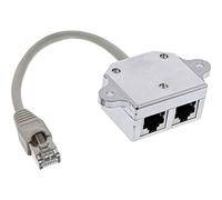 InLine 69932A adaptador de cable RJ45 2xRJ45 Plata - Adaptador para cable (RJ45, 2xRJ45, Male connector / Female connector, Plata)