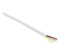 InLine 69981C - Cable Modular (4 Hilos, Cinta Plana, 100 m), Color Blanco