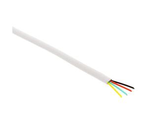 InLine 69981C - Cable Modular (4 Hilos, Cinta Plana, 100 m), Color Blanco