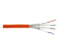 InLine 70050I - Cable de instalación (cat. 7a, S/FTP (PiMF) 4 x 2 x 0,58 AWG23, 1200 MHz, sin halógenos, naranja, 50 m