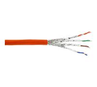 InLine 70100I - Cable de instalación (cat. 7a, S/FTP (PiMF) 4 x 2 x 0,58 AWG23, 1200 MHz, sin halógenos, 100 m), color naranja