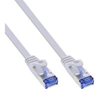 InLine 71814W - Cable de pares trenzados (plano, U/FTP, cat. 6A, 1,5 m), color blanco