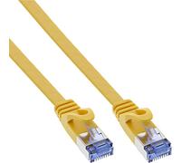 InLine 71855Y - Cable de pares trenzados (plano, U/FTP, cat. 6A, 0,5 m), color amarillo