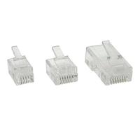 InLine 73014 RJ-11 Transparente, Blanco - Conector (RJ-11, Transparente, Blanco, De plástico, 10 pieza(s))