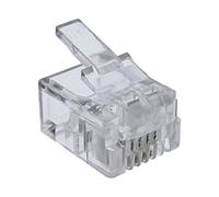 InLine 73014R - Conector (RJ-11, Transparente, Blanco, De plástico, 10 pieza(s))