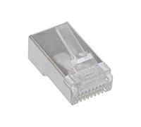 InLine 74000 - Juego de 10 conectores modulares 8P8C RJ45 para engastar en cable redondo, apantallado