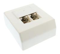 InLine 74202 - Caja de Conexiones (Cat. 5e, Ap, 2 Conectores RJ45, Color Blanco RAL 9010)