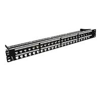 InLine 76848 °C Parche Panel 48 Way Parche Keystone Hoja acoplable vacío de 48,3 cm/19 Pulgadas, Color Negro