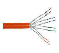 InLine 77050I - Cable de instalación (cat. 7a, S/FTP (PiMF), 2 x 4 x 2 x 0,58 AWG23, 1200 MHz, sin halógenos), color naranja