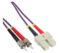 InLine 82501P - Cable de Fibra óptica dúplex (SC/ST, 50/125µm, OM4, 1 m)