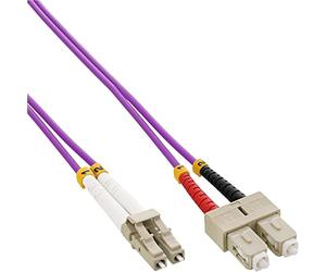 InLine 88638p LWL Duplex Cable (LC/SC, 50/125 µm, OM4, 25 m)