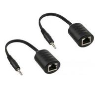 InLine 89002 Adaptador de Cable 3.5mm RJ45 Negro - Adaptador para Cable (3.5mm, RJ45, Macho/Hembra, 0,1 m, Negro)