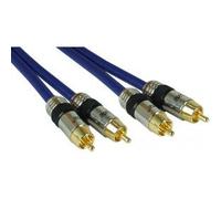InLine 89703P cable de audio 3 m 2 x RCA Azul - Cables de audio (2 x RCA, 3 m, Azul)