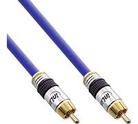 InLine 89850P cable de vídeo compuesto 0,5 m RCA Azul - Cables de vídeo compuesto (0,5 m, RCA, RCA, Azul, Oro, Macho/Macho)