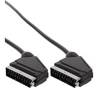 InLine 89973 3m Negro cable EUROCONECTOR - cables EUROCONECTORES (3 m, Negro, Male connector/Male connector)