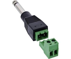 Inline 92504M - Adaptador Mono Jack de 6,35 mm a Bloque de terminales de 2 Pines, sin Soldadura, Abrazadera de Tornillo de Audio para reparación y Uso DIY