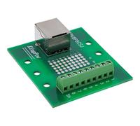 InLine 92505B - Bloque de terminal para carril de sombrero, conector RJ45, recto, terminales de rosca, 8 pines, adaptador DIN para conexiones de red compactas