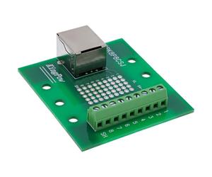 InLine 92505B - Bloque de terminal para carril de sombrero, conector RJ45, recto, terminales de rosca, 8 pines, adaptador DIN para conexiones de red compactas