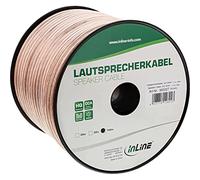 InLine 98300T Cable de Audio - Cables de Audio (100m, Cobre, Transparente)