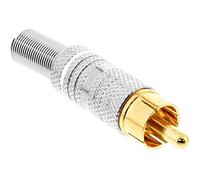 InLine 99110 N Macho RCA para soldar, para Cable de 6 mm Negro