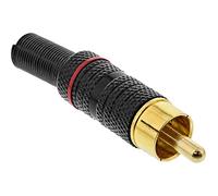 InLine 99110q Macho RCA para soldar, para Cable de 6 mm Negro