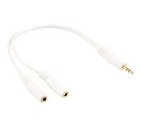 InLine 99300G 3.5mm 2x3.5mm Color blanco adaptador de cable - Adaptador para cable (3.5mm, 2x3.5mm, Macho/hembra, Color blanco)