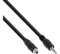InLine 99303P - Cable adaptador de audio (clavija estéreo de 3,5 mm, conector hembra con rosca, 0,6 m)