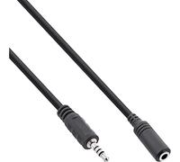 InLine 99308E - Cable adaptador (4 pines, 2,5 mm, 4 pines, conector hembra de 3,5 mm, 2 m)