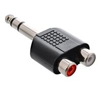 InLine 99323 - Adaptador de audio (conector jack de 6,3 mm a 2 conectores RCA, estéreo)