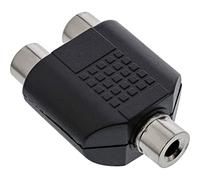 InLine 99338 - Adaptador de audio (conector jack mono de 3,5 mm a 2 conectores RCA hembra)