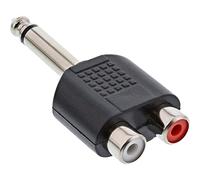 InLine 99339 adaptador de cable 6.3mm 2xCinch Negro - Adaptador para cable (6.3mm, 2xCinch, Male connector / Female connector, Negro)