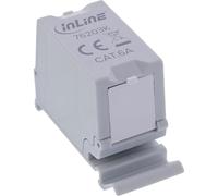 Inline Acoplamiento Doble RJ45 Cat.6A 10 GB/s blindado para carriles TH35, Carcasa de Zinc Fundido a presión, Aplicaciones de Red Industrial, 76203K