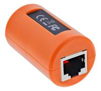InLine Acoplamiento RJ45 con protección contra sobretensiones - 2 conectores RJ45 hembra Gigabit Ethernet, 8 diodos TVS, protección POE, blindaje EMI/RFI, Plug & Play, 69990P