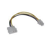 InLine® Adaptador de alimentación interno, fuente de alimentación de 4 patillas a placa base de 4 patillas 20 cm