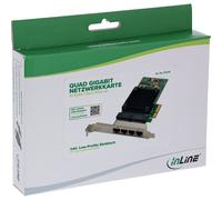 InLine Adaptador De Red Quad Gigabit 4x RJ45 1 Gb/s PCIe x4