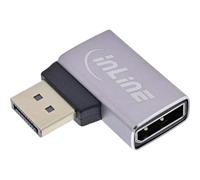 InLine Adaptador DisplayPort 1.4 (ángulo Izquierdo de 90°, Conector DP Macho a Hembra, Compatible con 8 K, 17291E)