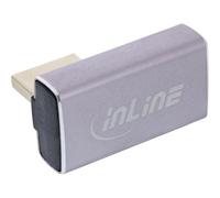 InLine Adaptador DisplayPort 1.4 (ángulo Vertical de 90°, Conector DP Macho a Hembra, Compatible con 8 K, 17291H)