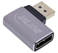 InLine Adaptador DisplayPort 1.4 en ángulo Recto de 90°, Conector DP Macho a Hembra, Compatible con 8 K, 17291D