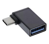 InLine - Adaptador USB 3.1 OTG (Conector Tipo C Macho a Conector A Hembra, acodado 90°)