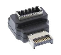 InLine® Adaptador USB 3.2 Interno, Panel Frontal USB-E Macho a USB-E Hembra 90°