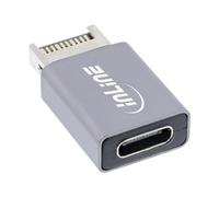 InLine® Adaptador USB 3.2 Interno USB-E Panel Frontal Macho a USB-C Hembra