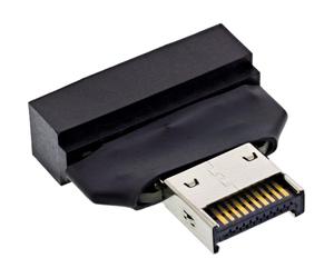 InLine Adaptador USB 3.2 tipo E Key-A a USB 3.0 Header interno, 10 Gb/s, extensión de placa base para conexiones USB internas, 33446T