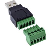 Inline Adaptador USB-A Macho a Bloque de Terminal, 5 Pines, sin Cable, para conectar Extremos de Cable Abiertos, sin Soldadura y sin Herramientas, 92504A