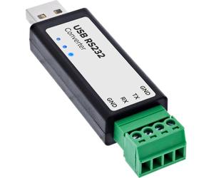 Inline Adaptador USB a Serie RS232 con FTDI, USB-A a Terminal | FTDI Chipset, Terminal de tornillo, Puerto COM Virtual Alta Compatibilidad