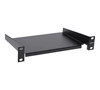 InLine® Balda de 25,4 cm, 160 mm, 10 kg, 1U, RAL 9005, Color Negro
