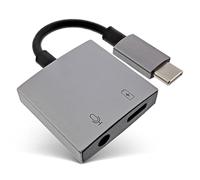 Inline - Cable Adaptador de Audio, USB-C a Conector AUX Hembra de 3,5 mm, DAC, convertidor de Smartphone y Tablet móvil para Auriculares y Auriculares, 30 W, 33054F