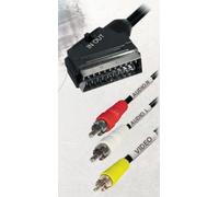 InLine - Cable adaptador de euroconector a 3 conectores RCA (2 m, 1 cable)