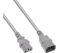 InLine® Cable alargador 16501A para Dispositivos en frío, C13 a C14, Gris, 1 m