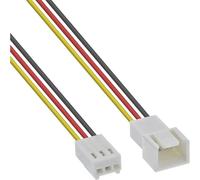 InLine Cable alargador de 3 Polos Molex Macho a Hembra con transmisión de señal de velocímetro para PC, Carcasa de Ventilador, 2 m, 33328M