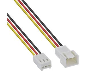 InLine Cable alargador de 3 polos Molex macho a hembra con transmisión de señal de velocímetro para PC, carcasa de ventilador, 1 m, 33328N